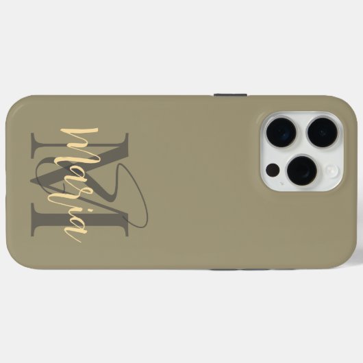 Elegante eenvoudige minimalistische pastel initial Case-Mate iPhone case (Achterkant (horizontaal))