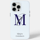 Elegante eenvoudige minimalistische pastel initial Case-Mate iPhone case (Achterkant)