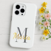 Elegante eenvoudige minimalistische pastel initial Case-Mate iPhone case