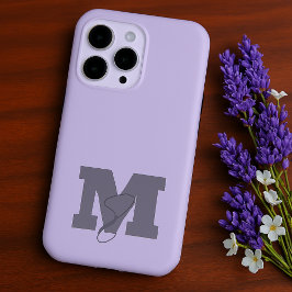 Elegante eenvoudige minimalistische pastel initial iPhone 15 pro max hoesje