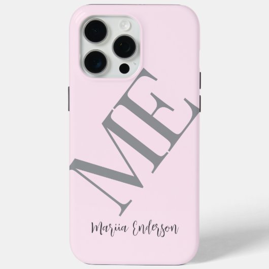 Elegante eenvoudige minimalistische pastel initial Case-Mate iPhone case (Achterkant)
