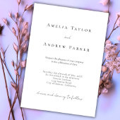 Elegante eenvoudige minimalistische QR-code bruilo Kaart