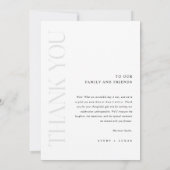 Elegante Eenvoudige Minimalistische Typografie Fot Bedankkaart (Achterkant)