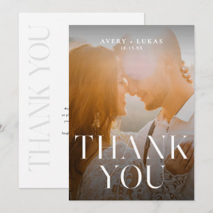 Elegante Eenvoudige Minimalistische Typografie Fot Bedankkaart