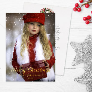 Elegante eenvoudige minimalistische vrolijke kerst folie uitnodiging