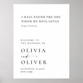 Elegante eenvoudige minimalistische welkom bruilof poster (Voorkant)