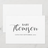 Elegante eenvoudige minimalistische zwangerschapsa (Voorkant / Achterkant)