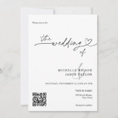 Elegante Eenvoudige Minimalistische Zwarte en Witt Kaart (Voorkant)