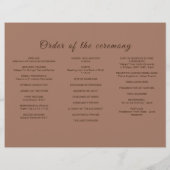 Elegante Eenvoudige Mocha Mousse met Monogram Huwe Flyer (Achterkant)