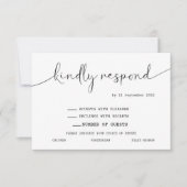 Elegante Eenvoudige Moderne Bijbeltekst Responskaa RSVP Kaartje (Voorkant)