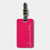 Elegante eenvoudige moderne chique trendy monogram bagagelabel (Voorkant verticaal)