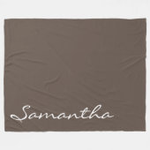 Elegante eenvoudige moderne chique trendy monogram fleece deken (Voorkant (Horizontaal))