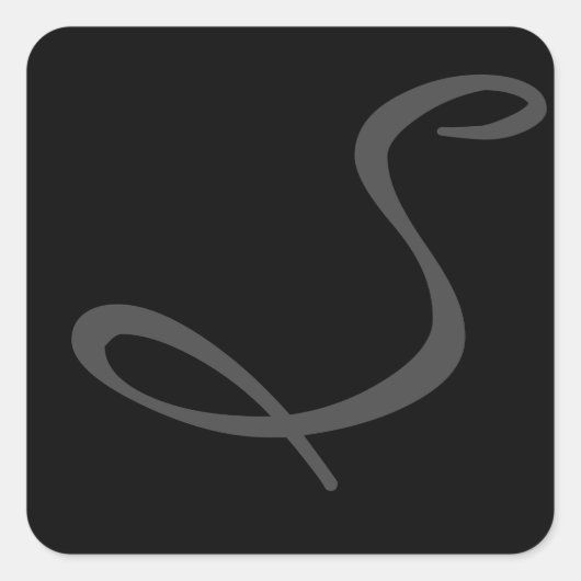 Elegante eenvoudige moderne chique trendy monogram vierkante sticker (Voorkant)