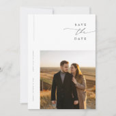 Elegante Eenvoudige Moderne Foto Bruiloft Save The Date (Voorkant)