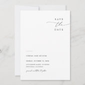Elegante Eenvoudige Moderne Foto Bruiloft Save The Date (Achterkant)