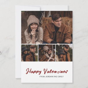 Elegante Eenvoudige Moderne Gelukkige Valentijnsda Feestdagenkaart
