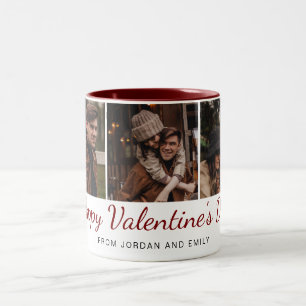 Elegante Eenvoudige Moderne Gelukkige Valentijnsda Tweekleurige Koffiemok
