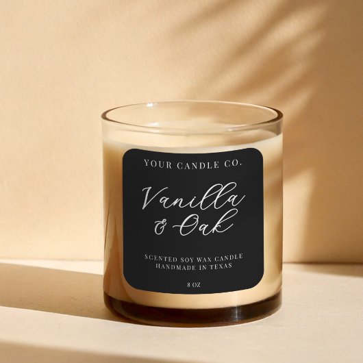 Elegante eenvoudige moderne kaars label