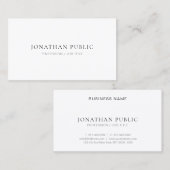 Elegante eenvoudige moderne minimalistische design visitekaartje (Voorkant / Achterkant)