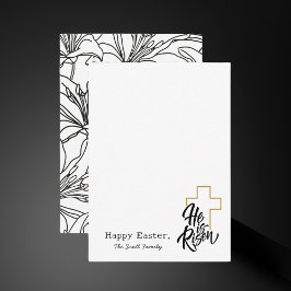 Elegante Eenvoudige Moderne Minimalistische Pasen  Notitiekaartje