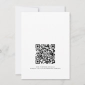 Elegante eenvoudige moderne stoffige blauwe bruilo kaart (Achterkant)