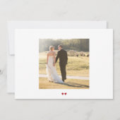 Elegante eenvoudige moderne typografie 2 foto brui bedankkaart (Achterkant)