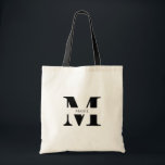 Elegante Eenvoudige Moderne Zwarte Gepersonaliseer Tote Bag<br><div class="desc">Deze elegante en moderne zwarte tas is de ultieme accessoire voor elk feest of als bruidsmeisje cadeau. Het heeft een slank, minimalistisch ontwerp dat perfect is voor elke gelegenheid. De verfijnde zwarte kleur straalt tijdloze elegantie uit, terwijl het gepersonaliseerde monogram Naam Initiaal een vleugje individualiteit en charme toevoegt. Deze tas...</div>