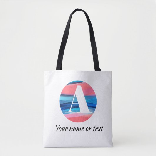Elegante eenvoudige monogram met letter A boodscha Tote Bag (Voorkant)