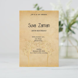 Elegante Eenvoudige Mooie Grijze 20e Verjaardag Kaart