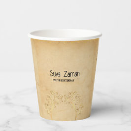 Elegante Eenvoudige Mooie Grijze 20e Verjaardag Papieren Bekers