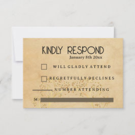 Elegante Eenvoudige Mooie Grijze 20e Verjaardag RSVP Kaartje