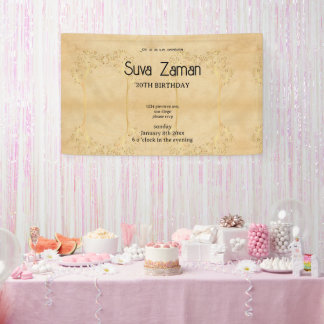 Elegante Eenvoudige Mooie Grijze 20e Verjaardag Spandoek