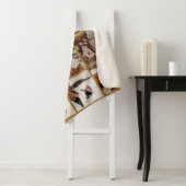 Elegante Eenvoudige Multifoto Collage Goud Sherpa Deken (In situ)