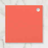 Elegante Eenvoudige Neon Flare met Monogram Huweli Bedankjes Labels (Achterkant)