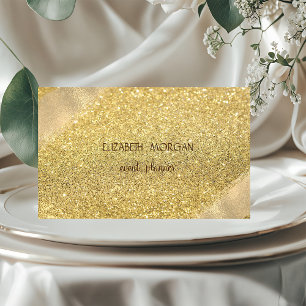 Elegante Eenvoudige Nep Gouden Glitter Bokeh Visitekaartje