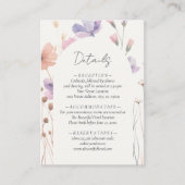 Elegante Eenvoudige Neutrale Bloemen Mocha Trouwde Informatiekaartje (Voorkant)