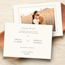 Elegante eenvoudige neutrale ivoor witte trouwfoto