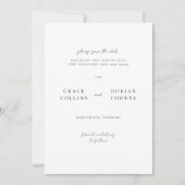 Elegante Eenvoudige Neutrale Mocha Mousse Fotobrui Save The Date (Voorkant)