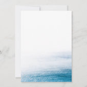 Elegante eenvoudige Ocean Beach Seaside bruiloft Kaart (Achterkant)