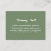 Elegante Eenvoudige Olijfgroene Trouw Wensput Informatiekaartje (Voorkant)