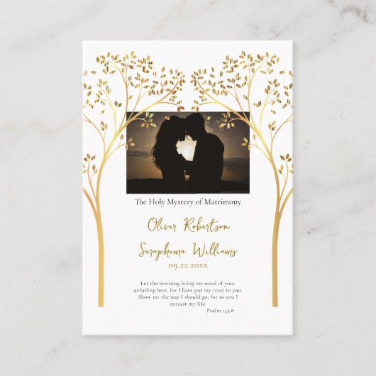 Elegante Eenvoudige Orthodoxe Trouw Gebedskaart Plaatskaartje (Voorkant)