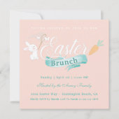 Elegante eenvoudige paasbrunch kaart (Voorkant)