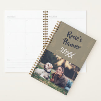 Elegante eenvoudige prachtige foto naam gepersonal planner