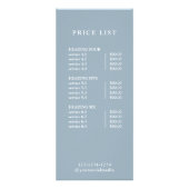 Elegante Eenvoudige Professionele Logo Menu Prijsl (Achterkant)