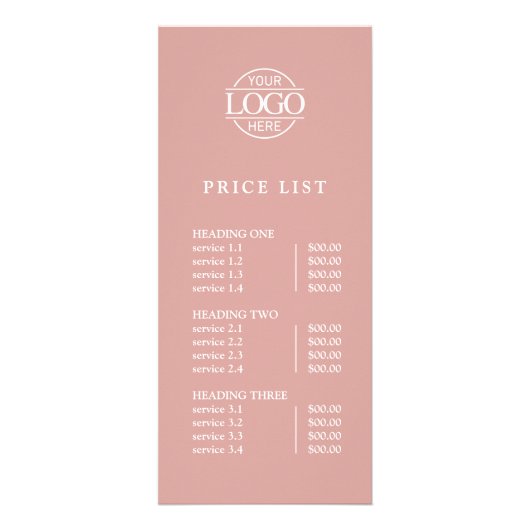 Elegante Eenvoudige Professionele Logo Menu Prijsl (Voorkant)