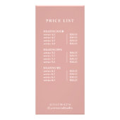 Elegante Eenvoudige Professionele Logo Menu Prijsl (Achterkant)