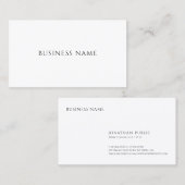 Elegante eenvoudige professionele moderne minimale visitekaartje (Voorkant / Achterkant)