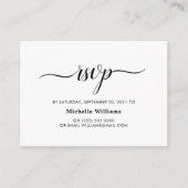 Elegante eenvoudige RSVP-behuizing Informatiekaartje (Voorkant)