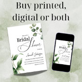 Elegante Eenvoudige Sage Groene Eucalyptus Vrijgez Kaart