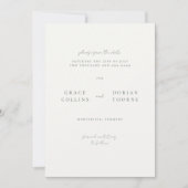 Elegante Eenvoudige Sage Groene Neutrale Huwelijk Save The Date (Voorkant)